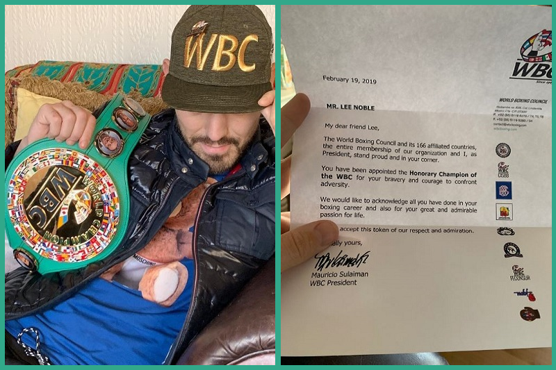 WBC подкрепи болен от рак боксьор