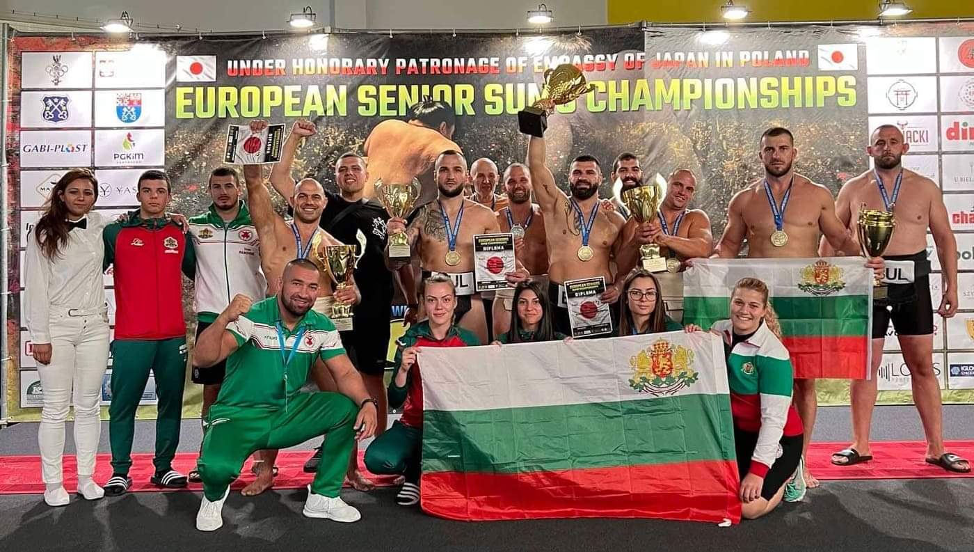 Рекорд! Пет титли за България на Европейското по сумо