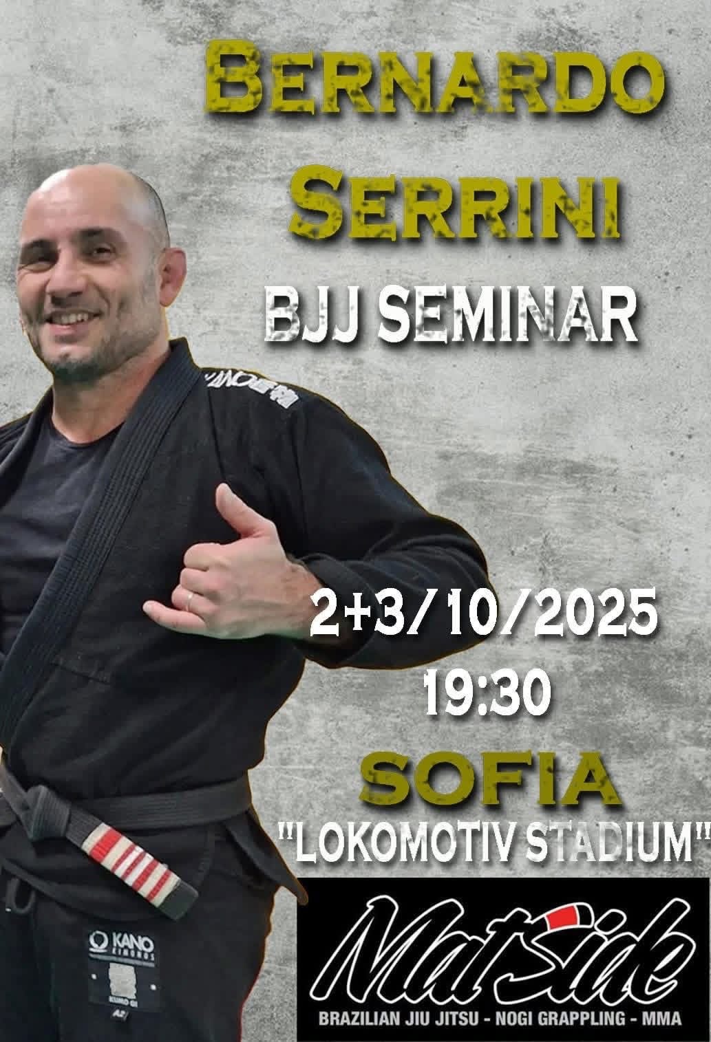 Двудневен семинар с Бернардо Серрини в София с участието на MMA Fight Club Hope