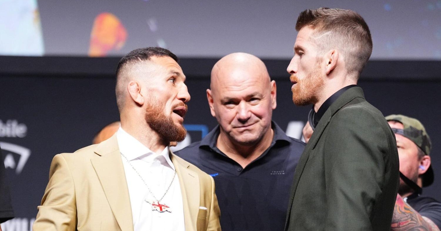 Мераб Двалишвили и Кори Сандхаген проведоха битка на погледи преди UFC 320
