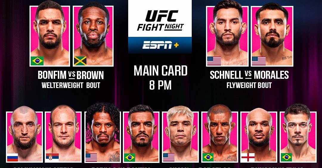 Резултати от UFC Fight Night: Бонфим – Браун