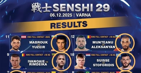 SENSHI 29: Зрелищни нокаути, драматични обрати и силни български победи във Варна